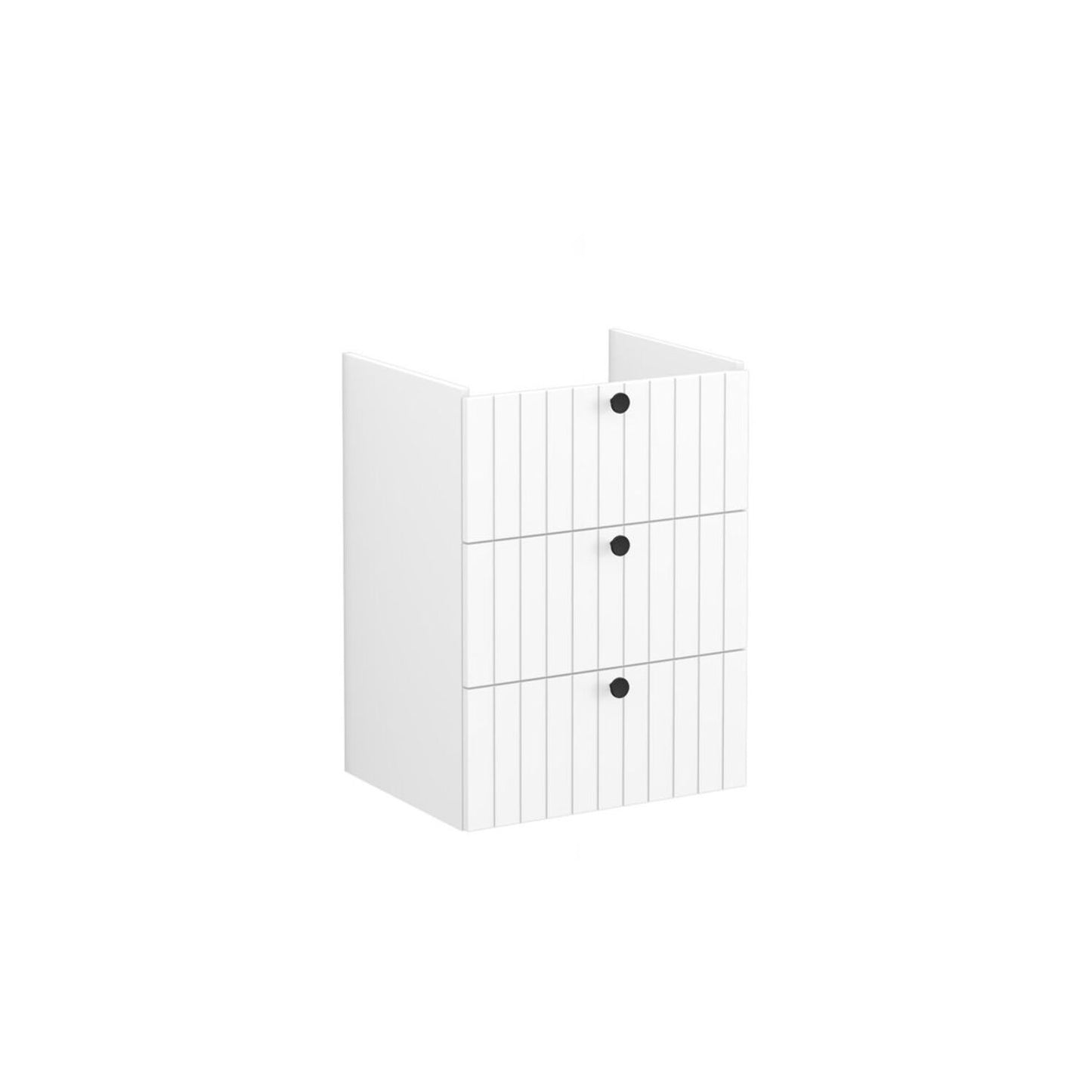 VitrA Root Groove 60cm 3 Drawer Washbasin Unit - Matt White