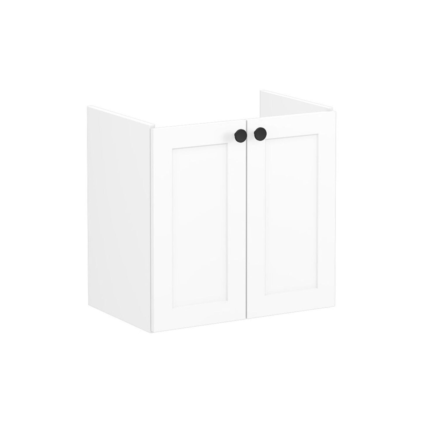 VitrA Root Classic 60cm 2 Door Wall Hung Slim Washbasin Unit - Matt White