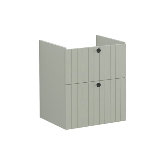VitrA Root Groove 60cm 2 Drawer Washbasin Unit - Matt Retro Green