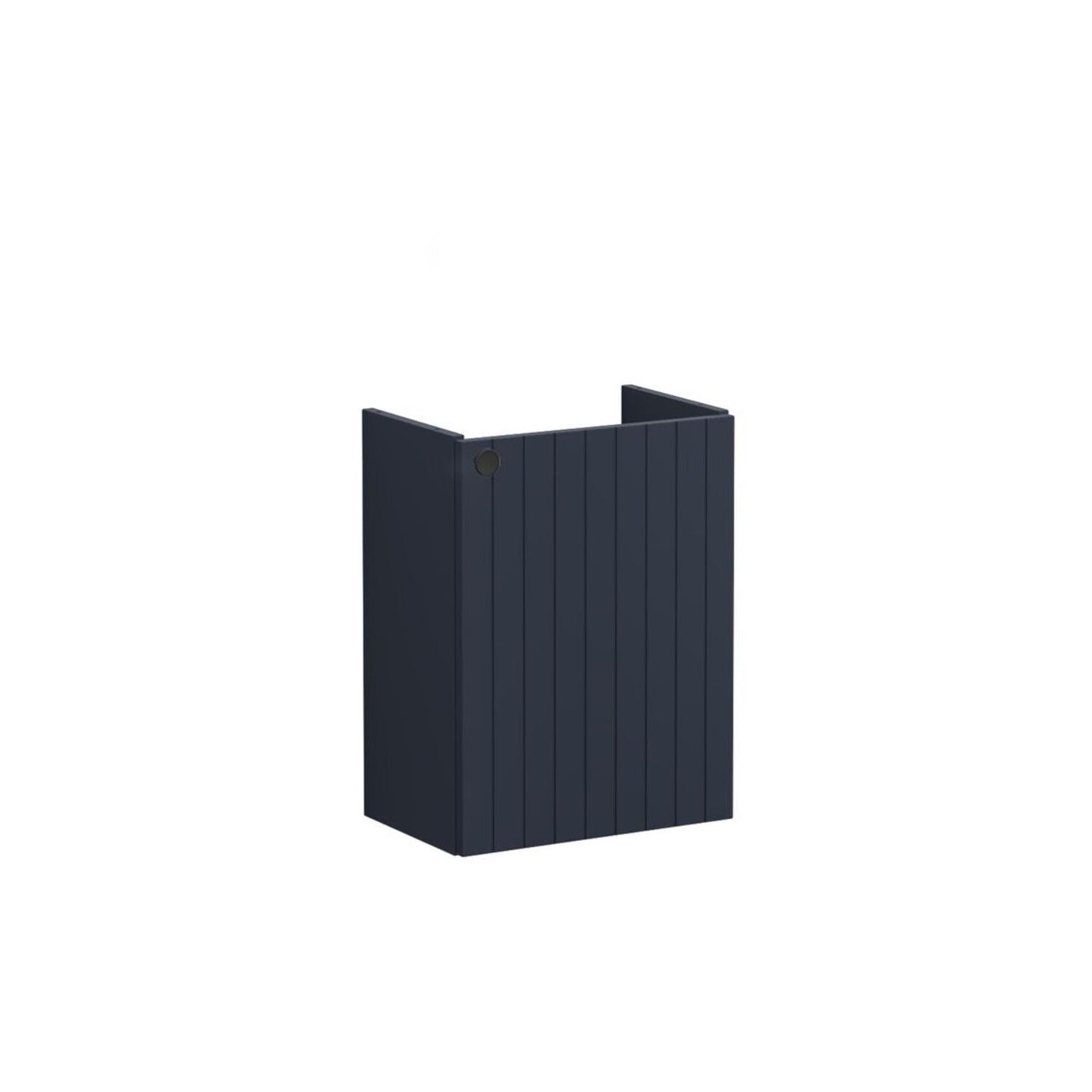VitrA Root Groove 40cm 1 Door Wall Hung Slim Washbasin Unit (RH Hinge) - Matt Dark Blue