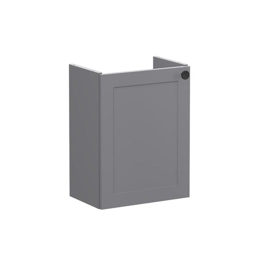 VitrA Root Classic 40cm 1 Door Wall Hung Slim Washbasin Unit (LH Hinge) - Matt Grey