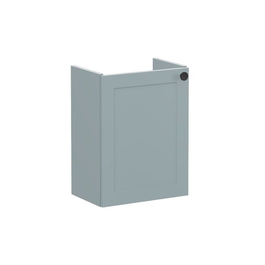 VitrA Root Classic 40cm 1 Door Wall Hung Slim Washbasin Unit (LH Hinge) - Matt Fjord Green
