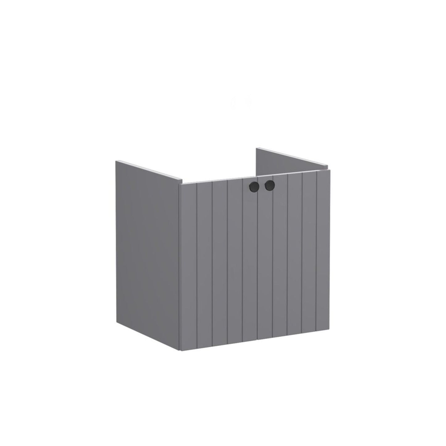 VitrA Root Groove 60cm 2 Door Wall Hung Washbasin Unit - Matt Grey