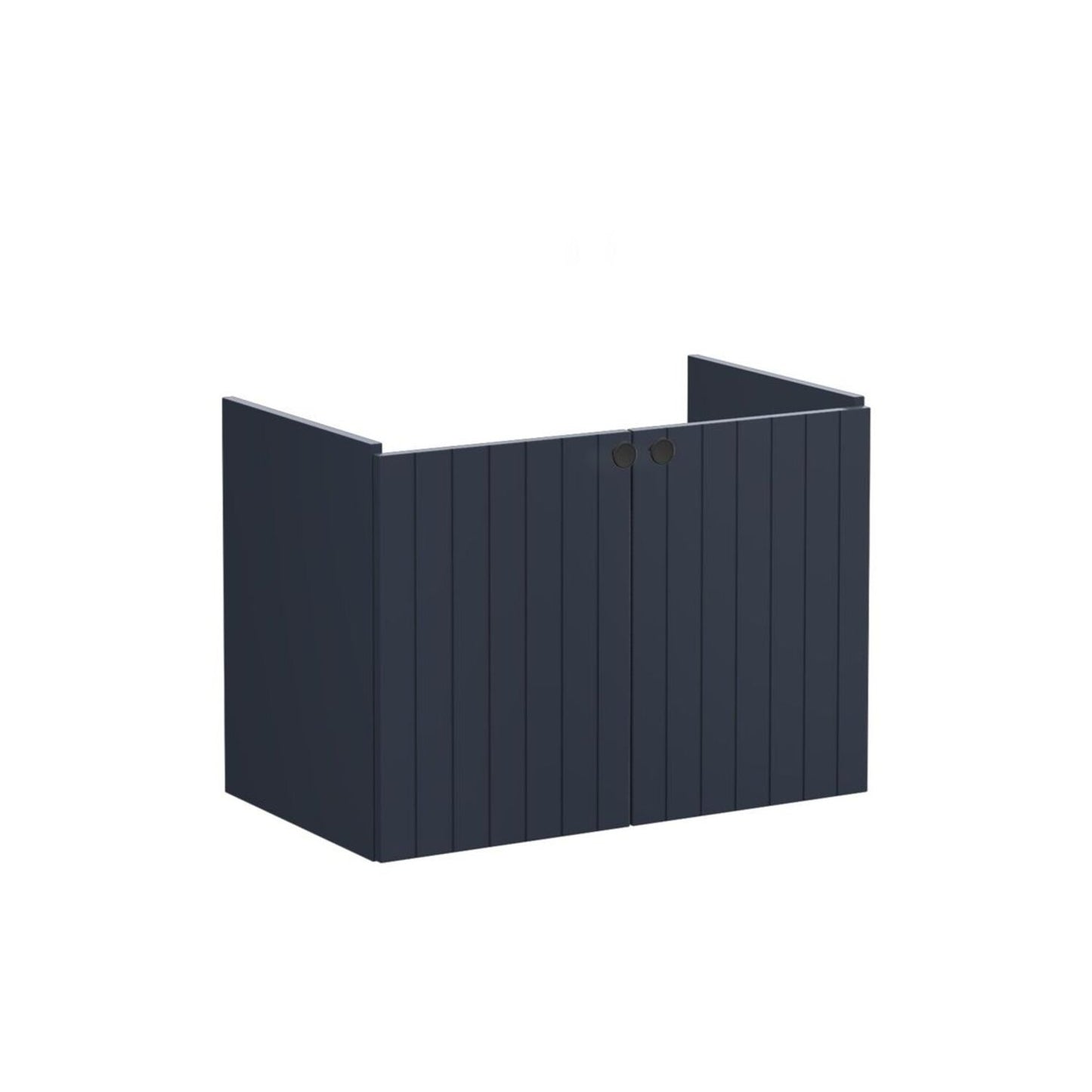 VitrA Root Groove 80cm 2 Door Wall Hung Washbasin Unit - Matt Dark Blue