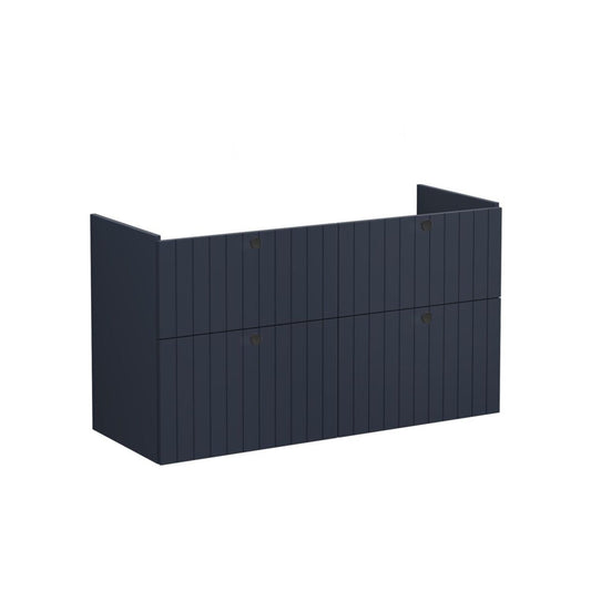 VitrA Root Groove 120cm 4 Drawer Washbasin Unit - Matt Dark Blue