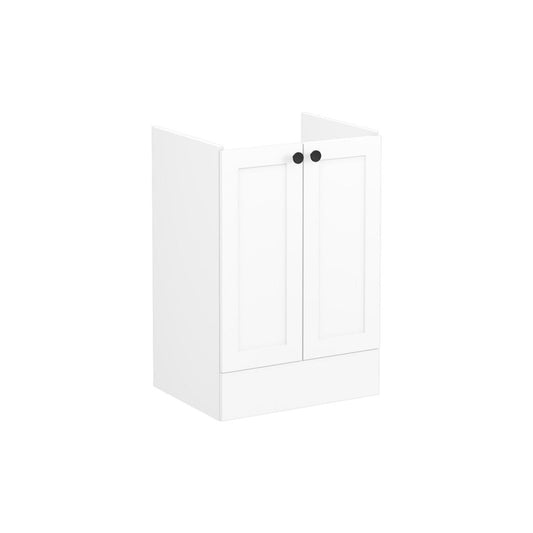 VitrA Root Classic 60cm 2 Door Floor Standing Washbasin Unit - Matt White