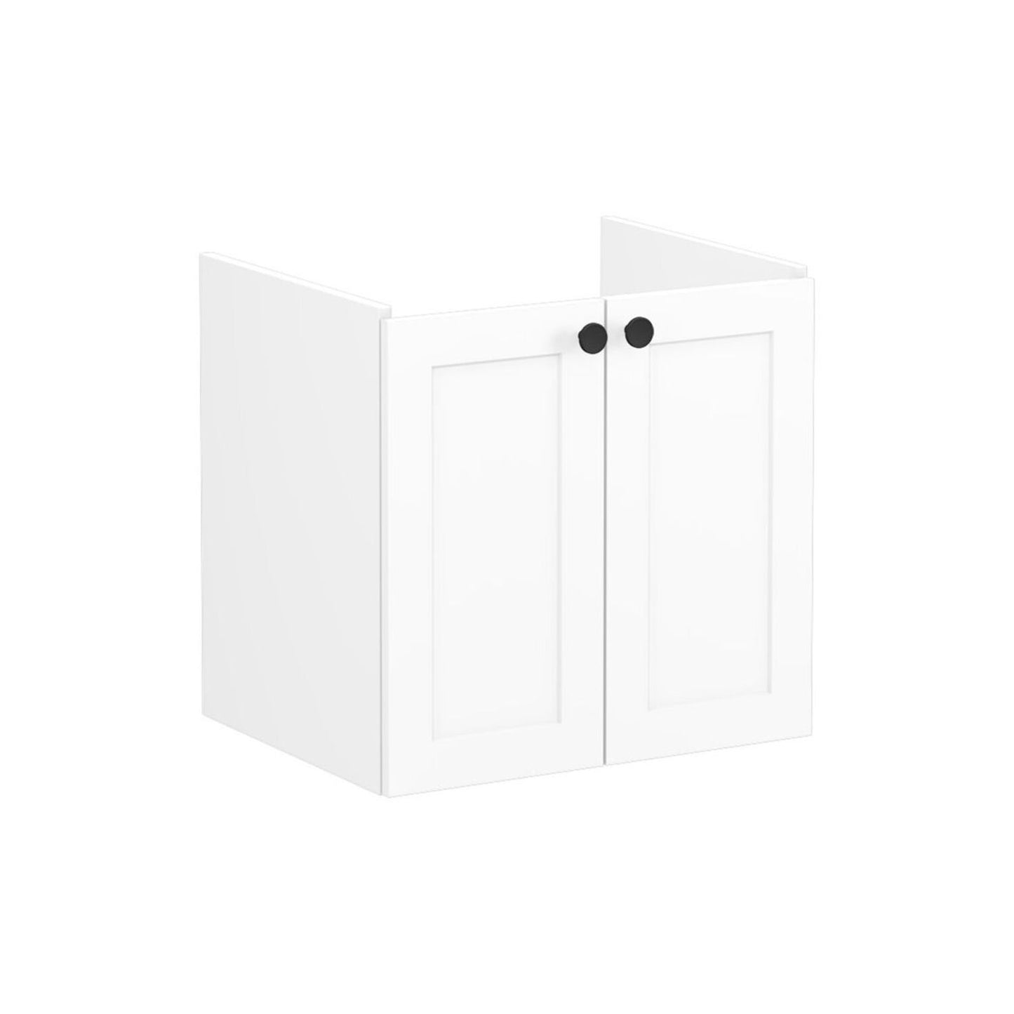 VitrA Root Classic 60cm 2 Door Wall Hung Washbasin Unit - Matt White