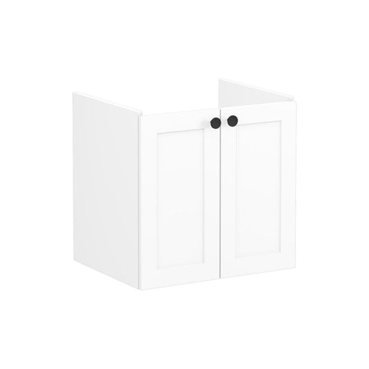 VitrA Root Classic 60cm 2 Door Wall Hung Washbasin Unit - Matt White