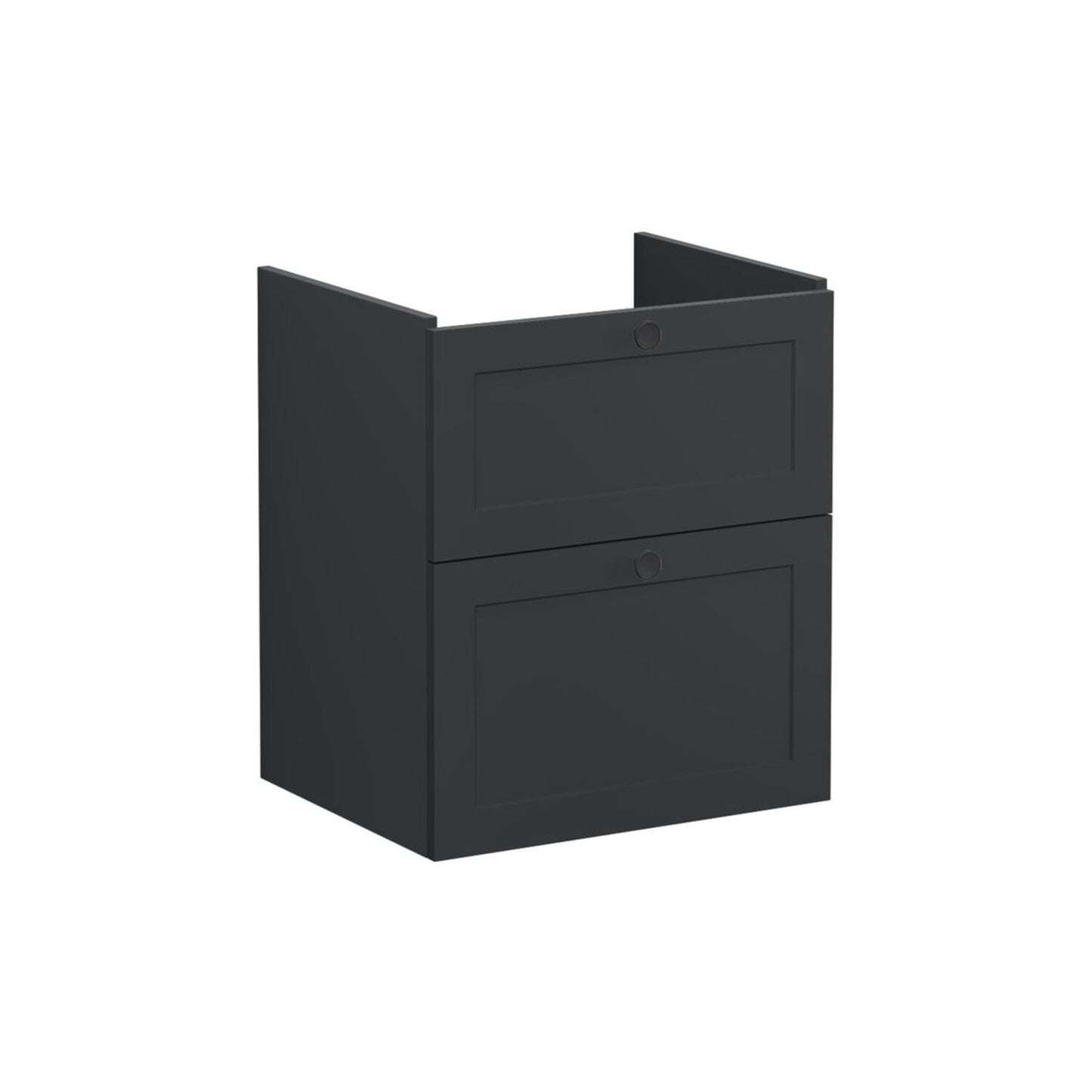 VitrA Root Classic 60cm 2 Drawer Washbasin Unit - Matt Graphite