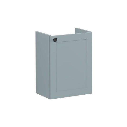 VitrA Root Classic 40cm 1 Door Wall Hung Slim Washbasin Unit (RH Hinge) - Matt Fjord Green