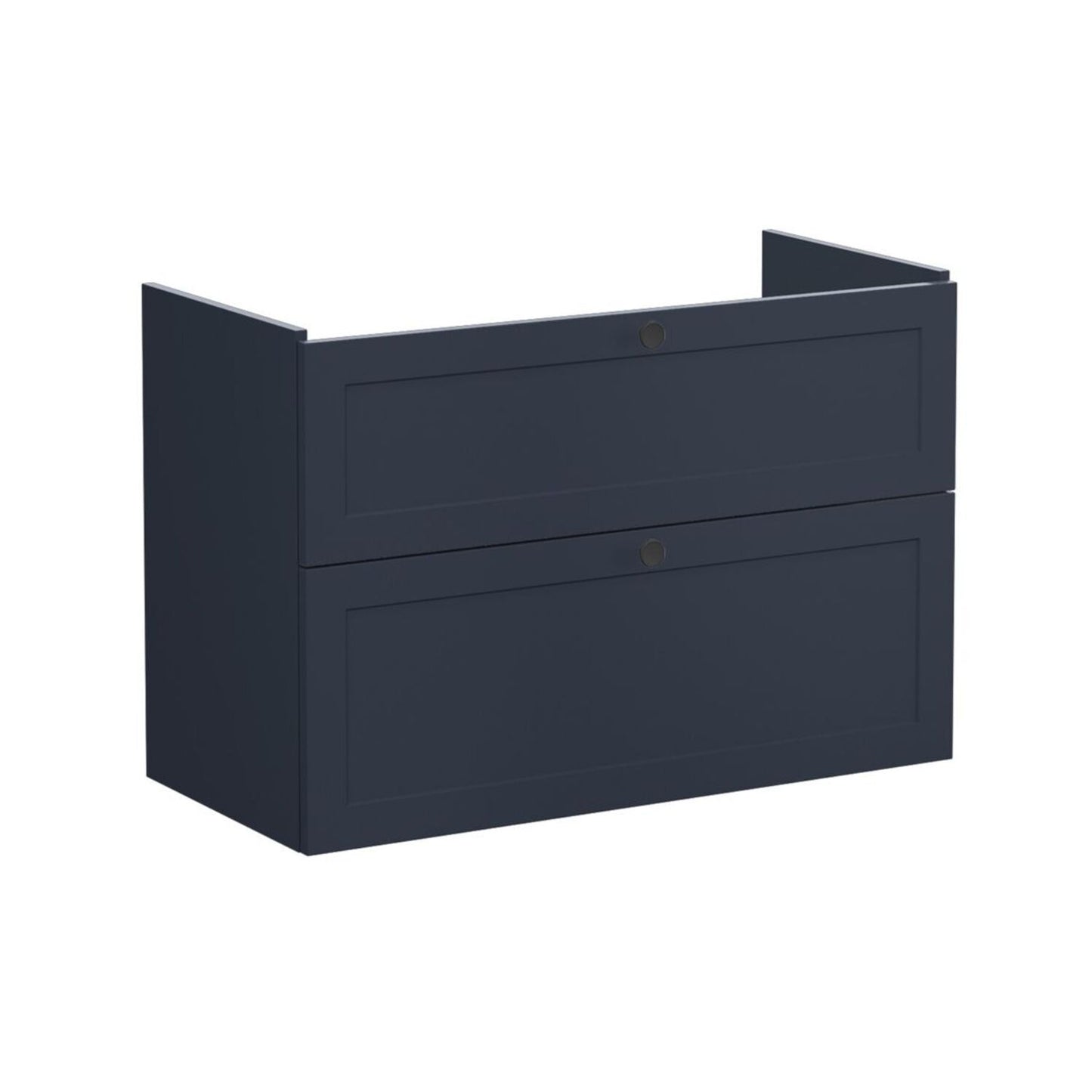 VitrA Root Classic 100cm 2 Drawer Washbasin Unit - Matt Dark Blue