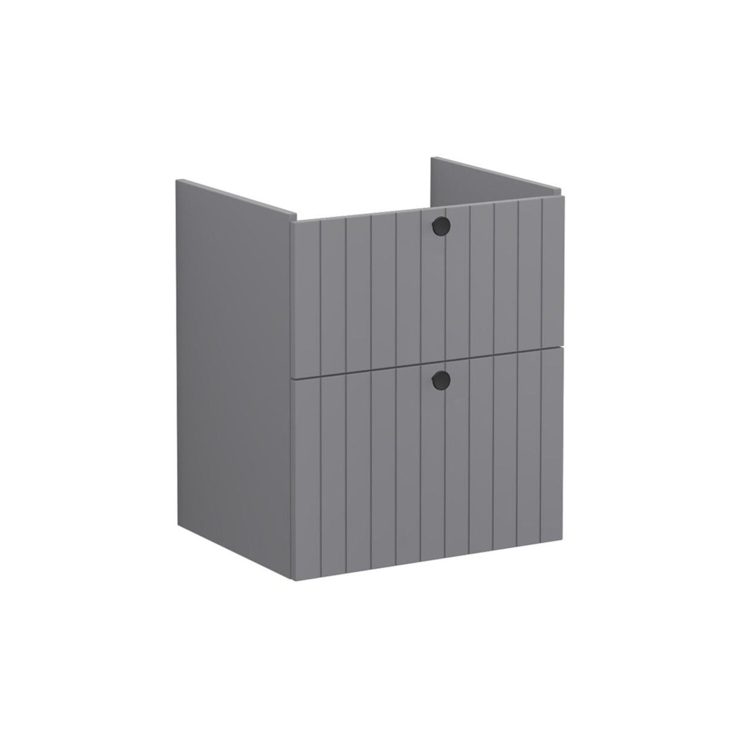 VitrA Root Groove 60cm 2 Drawer Washbasin Unit - Matt Grey