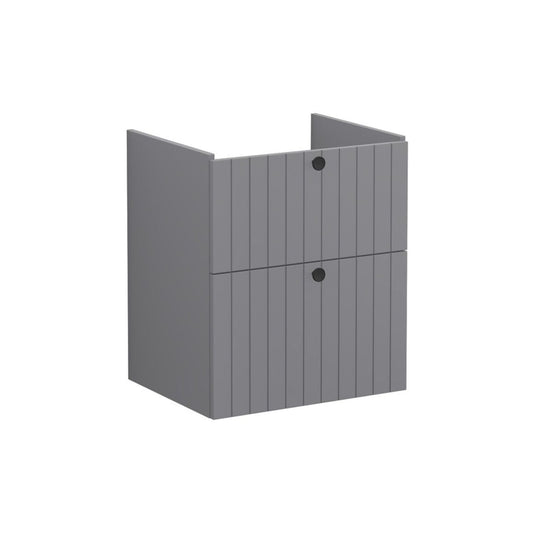 VitrA Root Groove 60cm 2 Drawer Washbasin Unit - Matt Grey