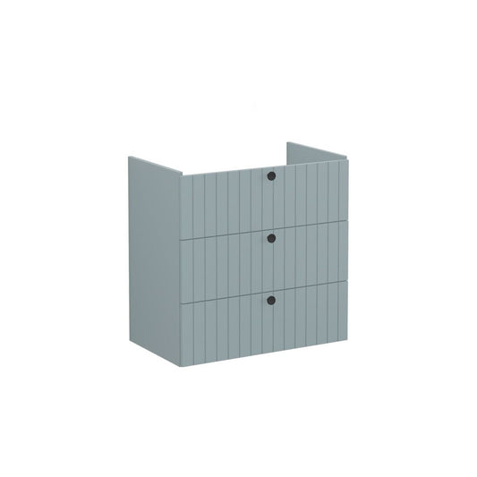 VitrA Root Groove 80cm 3 Drawer Washbasin Unit - Matt Fjord Green