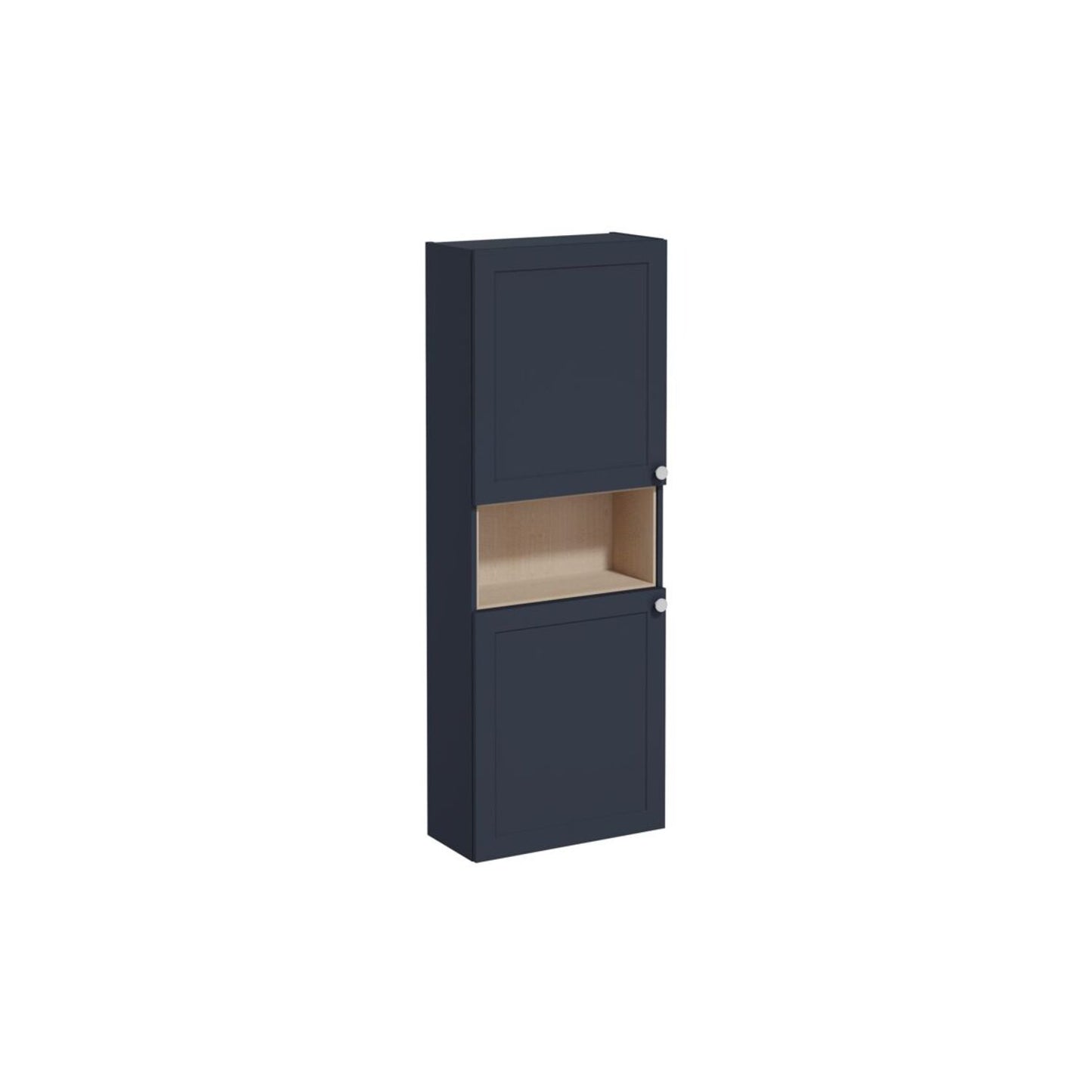 VitrA Root Classic 55cm 2 Door Semi-Tall Unit (LH Hinge) - Matt Dark Blue