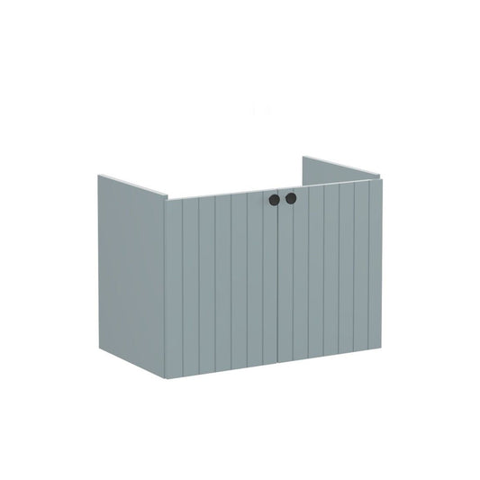 VitrA Root Groove 80cm 2 Door Wall Hung Washbasin Unit - Matt Fjord Green