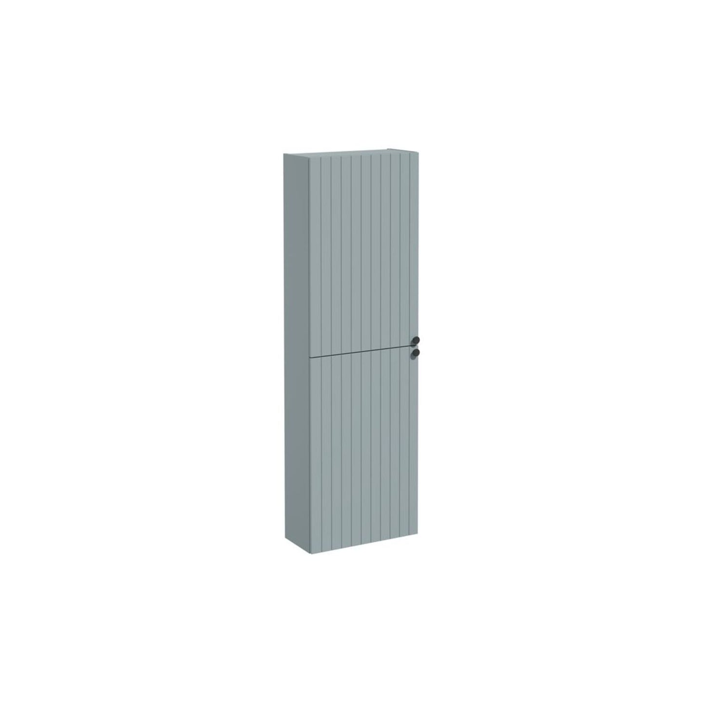 VitrA Root Groove 55cm 2 Door Slim Tall Unit (LH Hinge) - Matt Fjord Green
