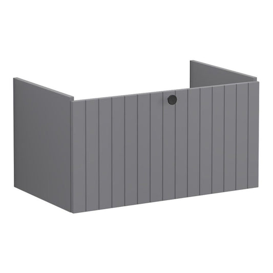 VitrA Root Groove 80cm 1 Drawer Washbasin Unit - Matt Grey