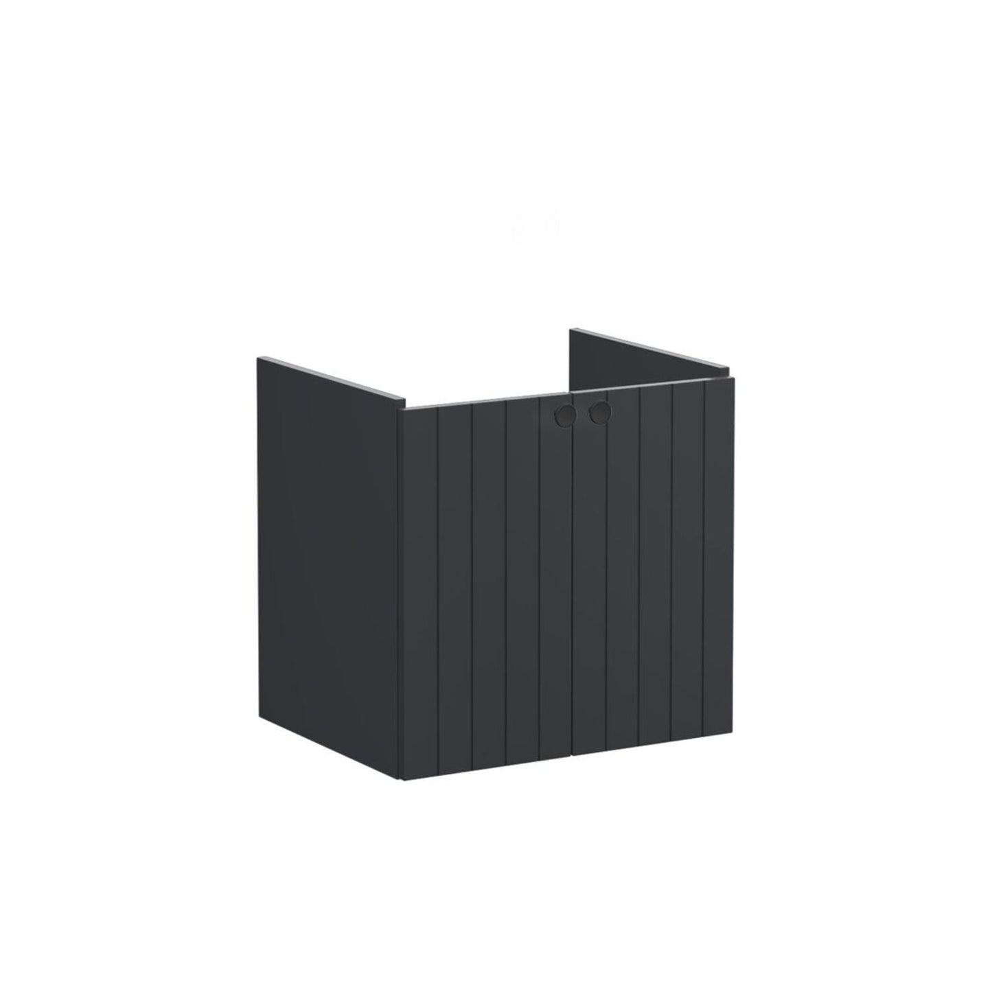 VitrA Root Groove 60cm 2 Door Wall Hung Washbasin Unit - Matt Graphite