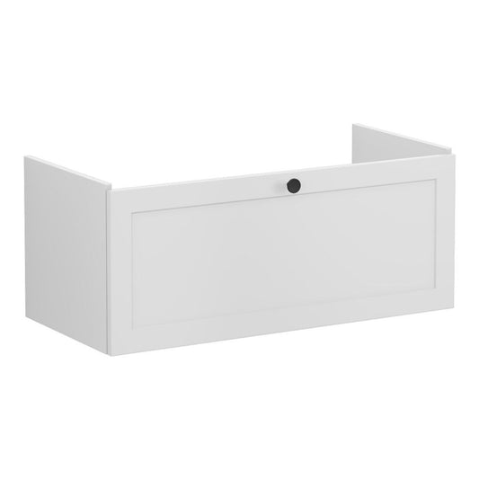 VitrA Root Classic 100cm 1 Drawer Slim Washbasin Unit - Matt Light Grey