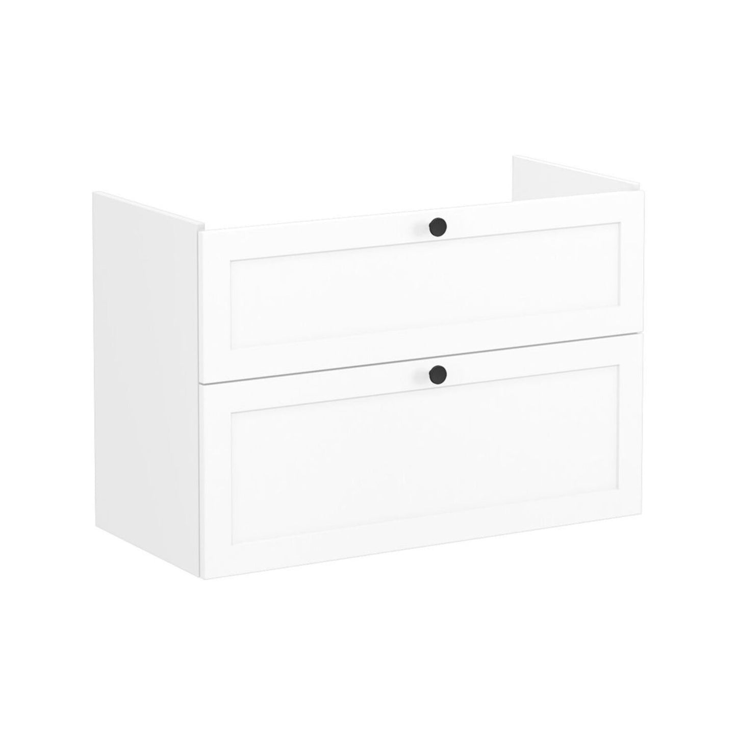 VitrA Root Classic 100cm 2 Drawer Washbasin Unit - Matt White