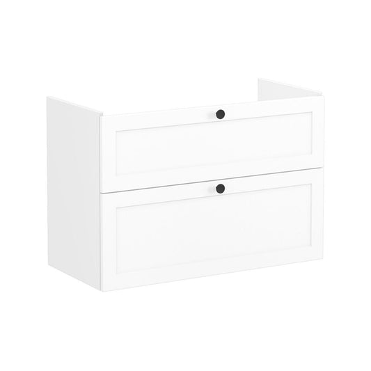 VitrA Root Classic 100cm 2 Drawer Washbasin Unit - Matt White