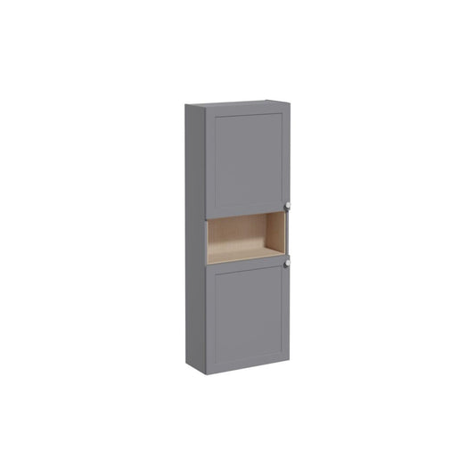 VitrA Root Classic 55cm 2 Door Semi-Tall Unit (LH Hinge) - Matt Grey