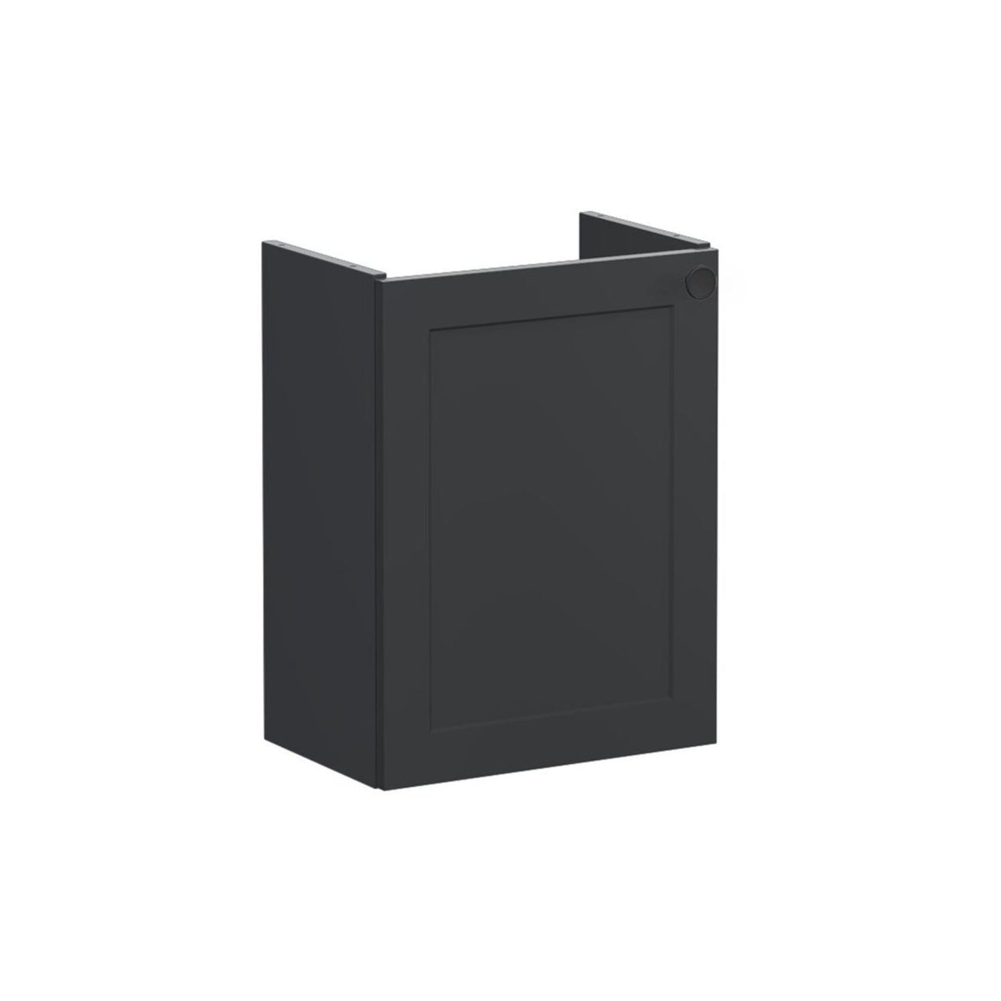 VitrA Root Classic 40cm 1 Door Wall Hung Slim Washbasin Unit (LH Hinge) - Matt Graphite