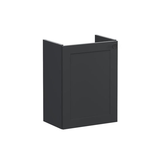 VitrA Root Classic 40cm 1 Door Wall Hung Slim Washbasin Unit (LH Hinge) - Matt Graphite