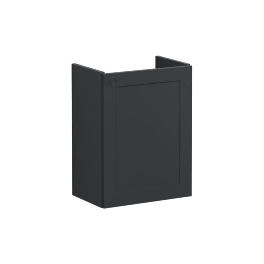 VitrA Root Classic 40cm 1 Door Wall Hung Slim Washbasin Unit (RH Hinge) - Matt Graphite