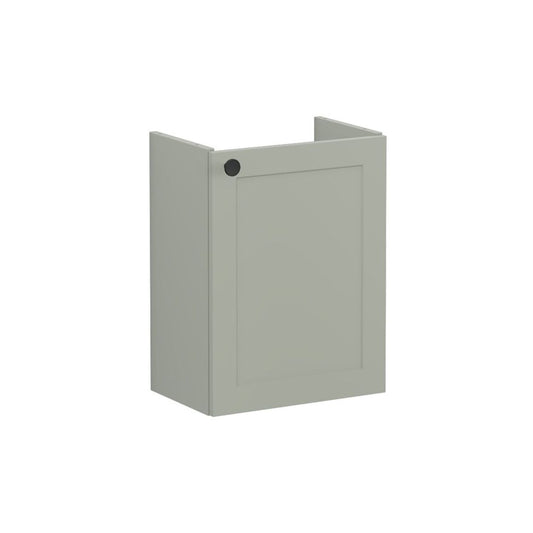 VitrA Root Classic 40cm 1 Door Wall Hung Slim Washbasin Unit (RH Hinge) - Matt Retro Green