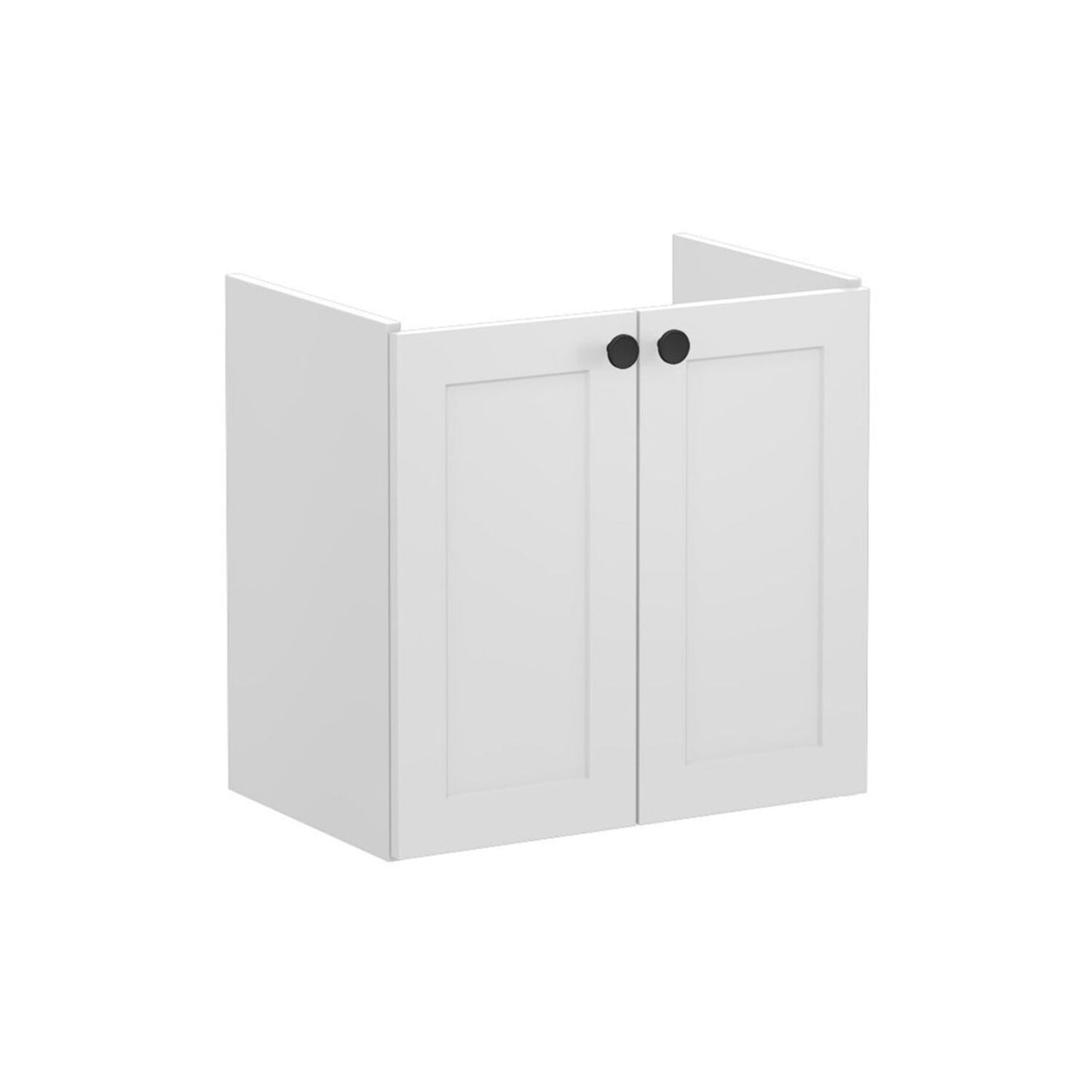 VitrA Root Classic 60cm 2 Door Wall Hung Slim Washbasin Unit - Matt Light Grey