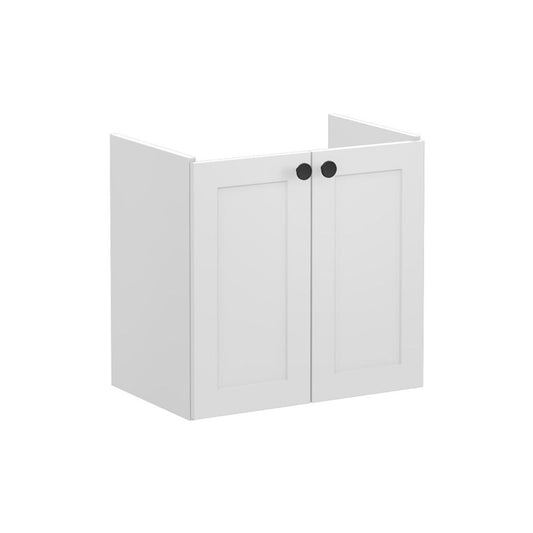 VitrA Root Classic 60cm 2 Door Wall Hung Slim Washbasin Unit - Matt Light Grey