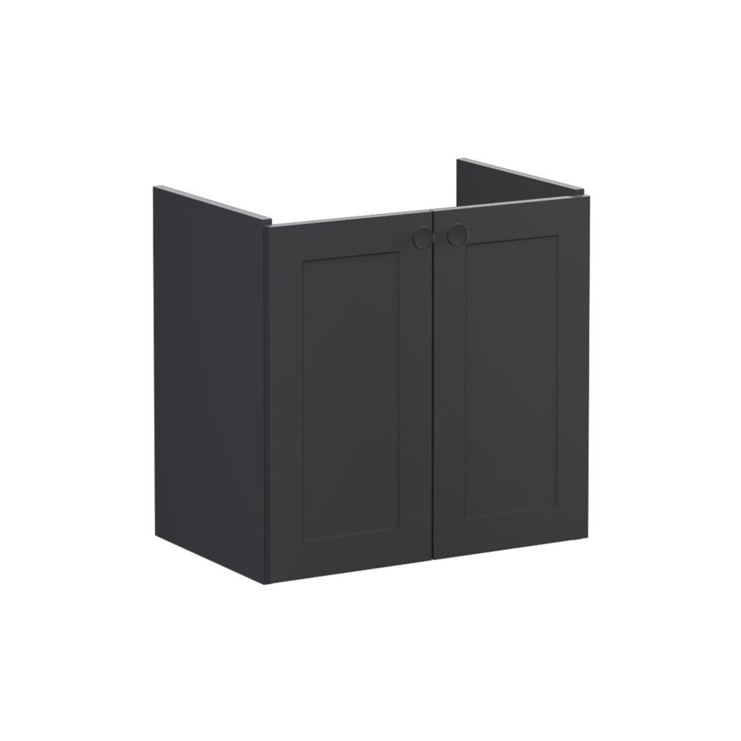 VitrA Root Classic 60cm 2 Door Wall Hung Slim Washbasin Unit - Matt Graphite