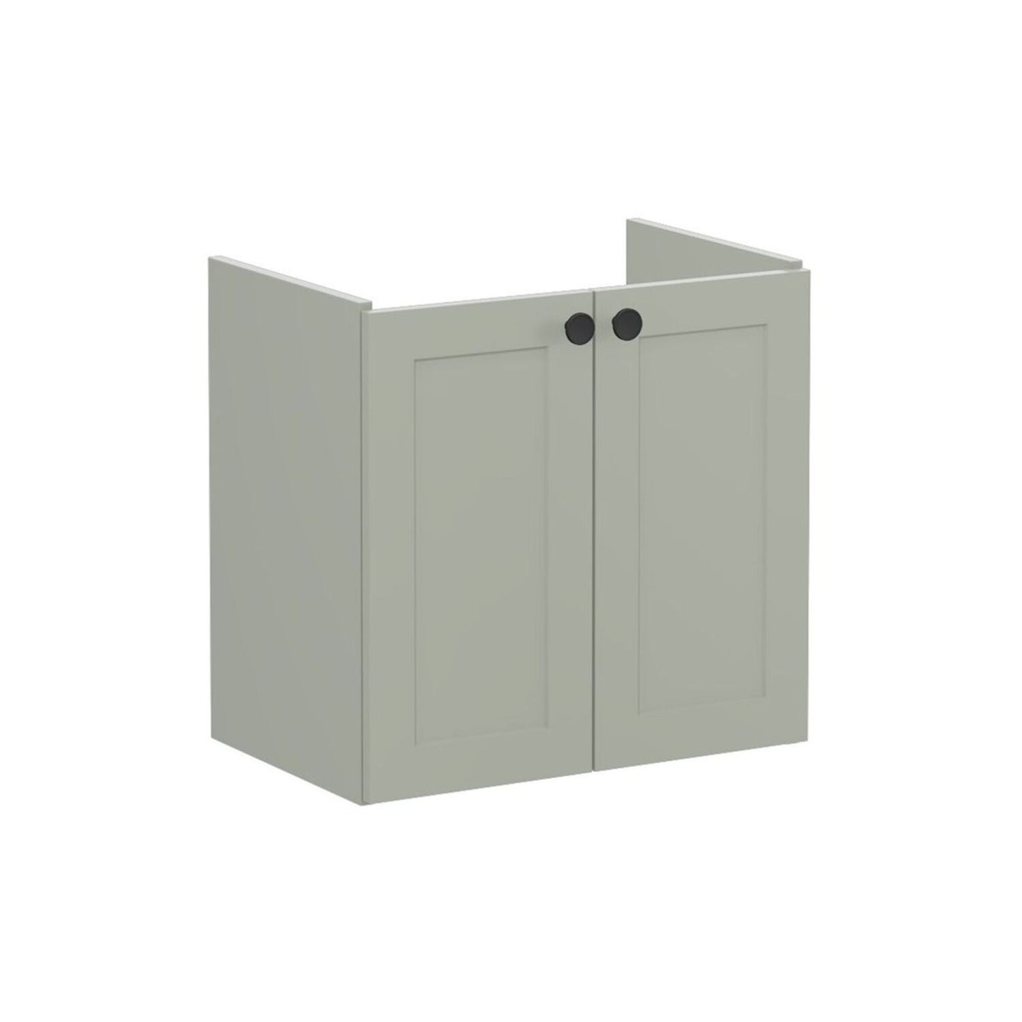 VitrA Root Classic 60cm 2 Door Wall Hung Slim Washbasin Unit - Matt Retro Green
