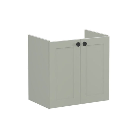 VitrA Root Classic 60cm 2 Door Wall Hung Slim Washbasin Unit - Matt Retro Green
