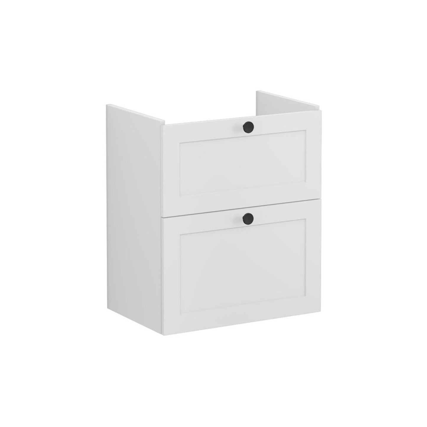 VitrA Root Classic 60cm 2 Drawer Slim Washbasin Unit - Matt Light Grey