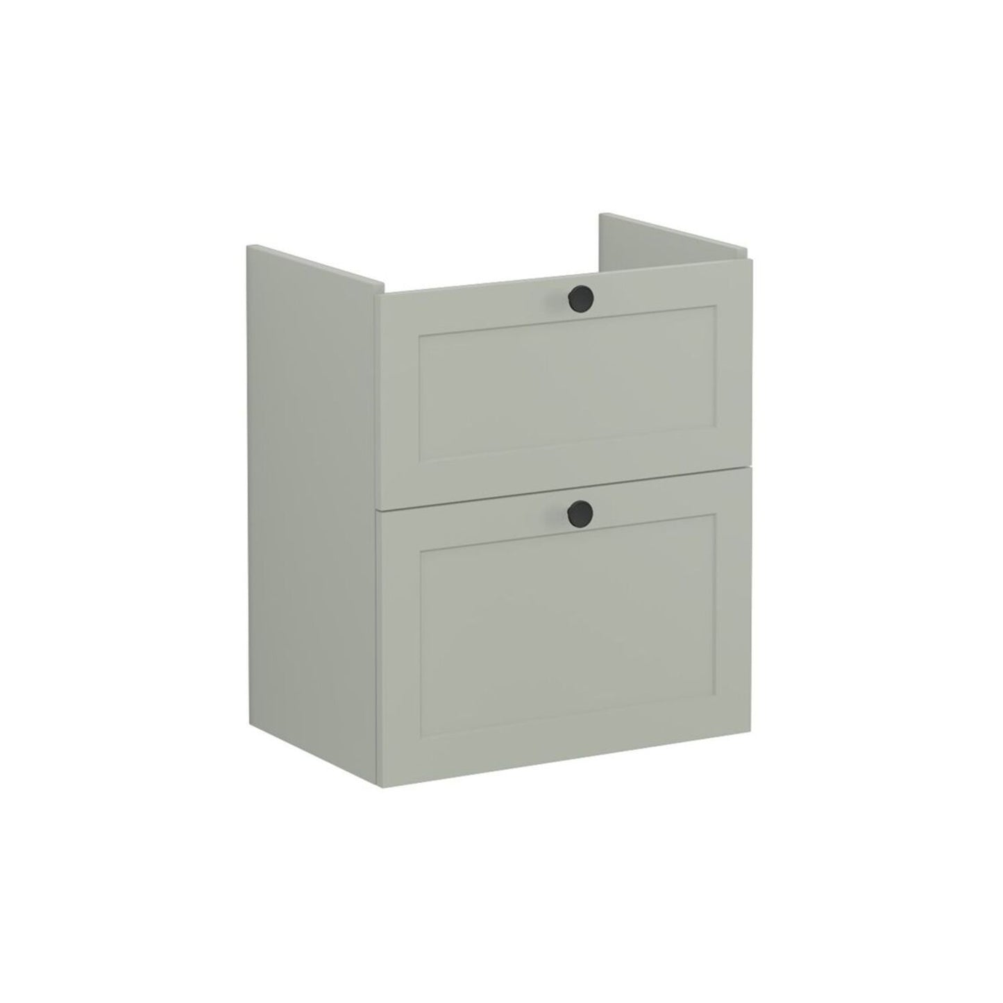 VitrA Root Classic 60cm 2 Drawer Slim Washbasin Unit - Matt Retro Green