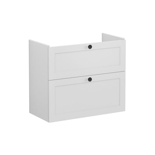 VitrA Root Classic 80cm 2 Drawer Slim Washbasin Unit - Matt Light Grey