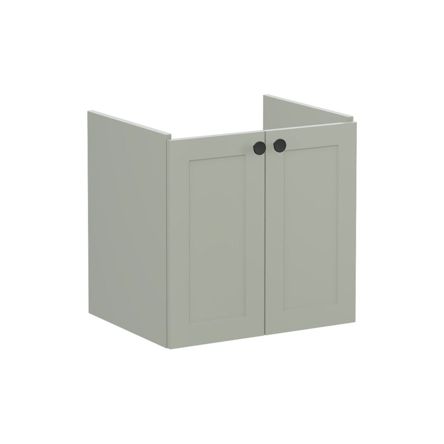 VitrA Root Classic 60cm 2 Door Wall Hung Washbasin Unit - Matt Retro Green