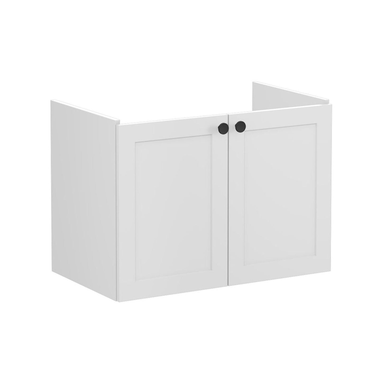 VitrA Root Classic 80cm 2 Door Wall Hung Washbasin Unit - Matt Light Grey