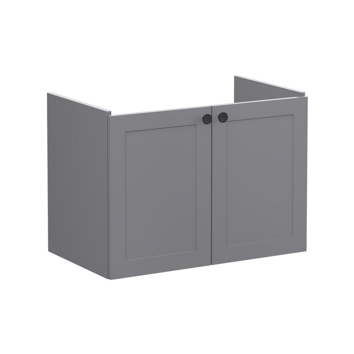 VitrA Root Classic 80cm 2 Door Wall Hung Washbasin Unit - Matt Grey