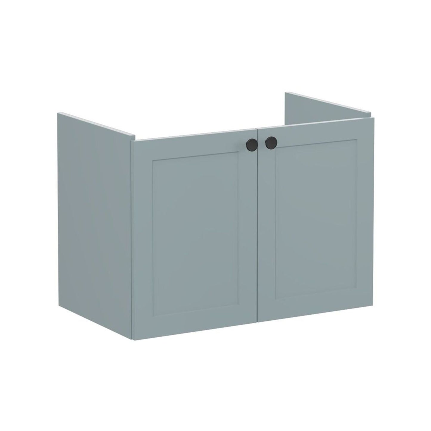 VitrA Root Classic 80cm 2 Door Wall Hung Washbasin Unit - Matt Fjord Green