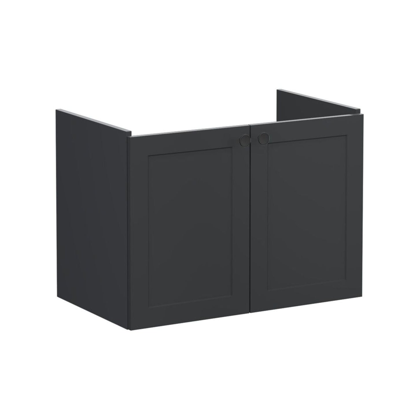 VitrA Root Classic 80cm 2 Door Wall Hung Washbasin Unit - Matt Graphite