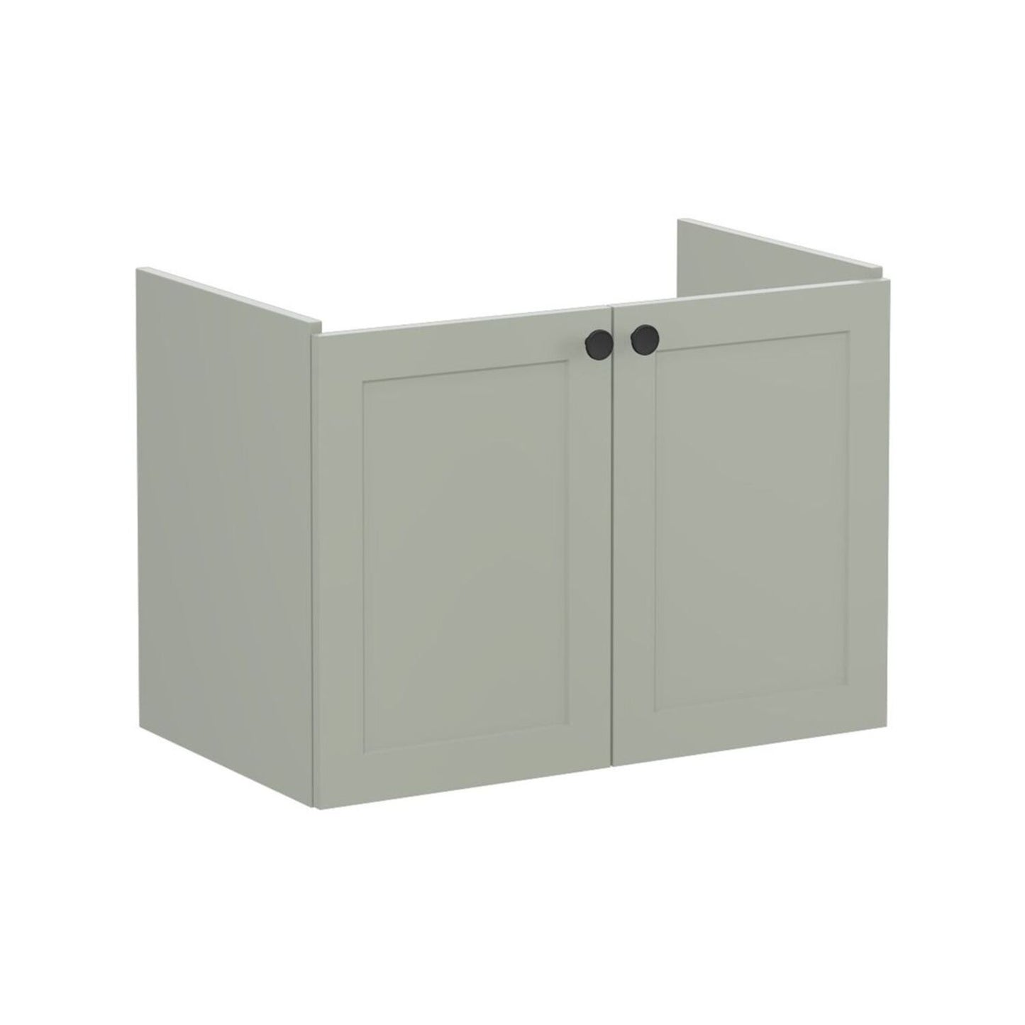VitrA Root Classic 80cm 2 Door Wall Hung Washbasin Unit - Matt Retro Green