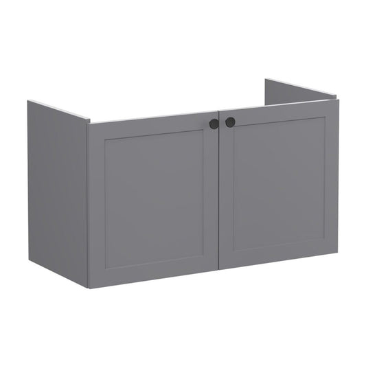 VitrA Root Classic 100cm 2 Door Washbasin Unit - Matt Grey