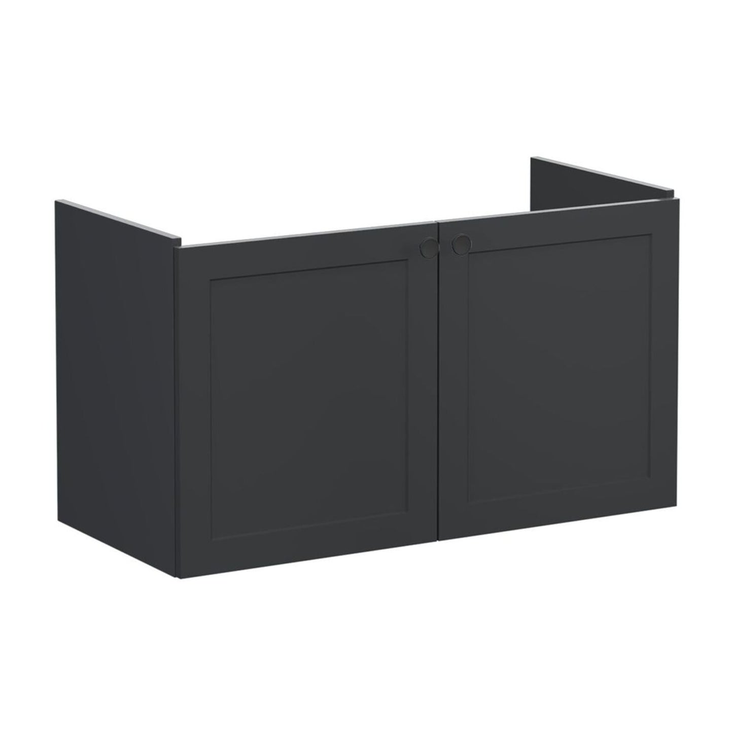 VitrA Root Classic 100cm 2 Door Washbasin Unit - Matt Graphite