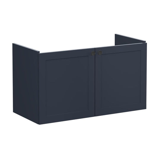 VitrA Root Classic 100cm 2 Door Washbasin Unit - Matt Dark Blue