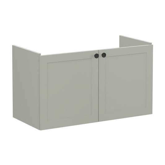 VitrA Root Classic 100cm 2 Door Washbasin Unit - Matt Retro Green