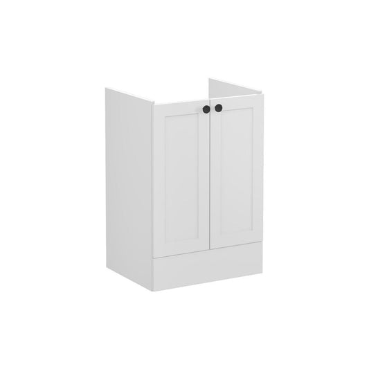 VitrA Root Classic 60cm 2 Door Floor Standing Washbasin Unit - Matt Light Grey